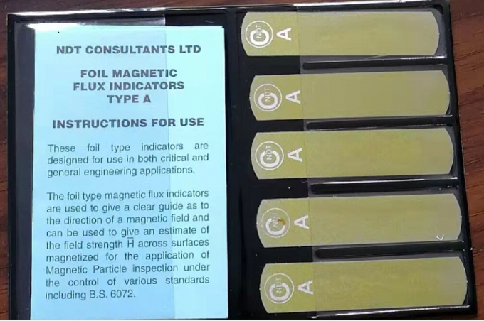 NDT Lamine Manyetik Akı Şeritleri Tip G Burmah-Castrol 5 Şerit Manyetik Parçacık Hata Tespiti Ek Parçaları İçin 2