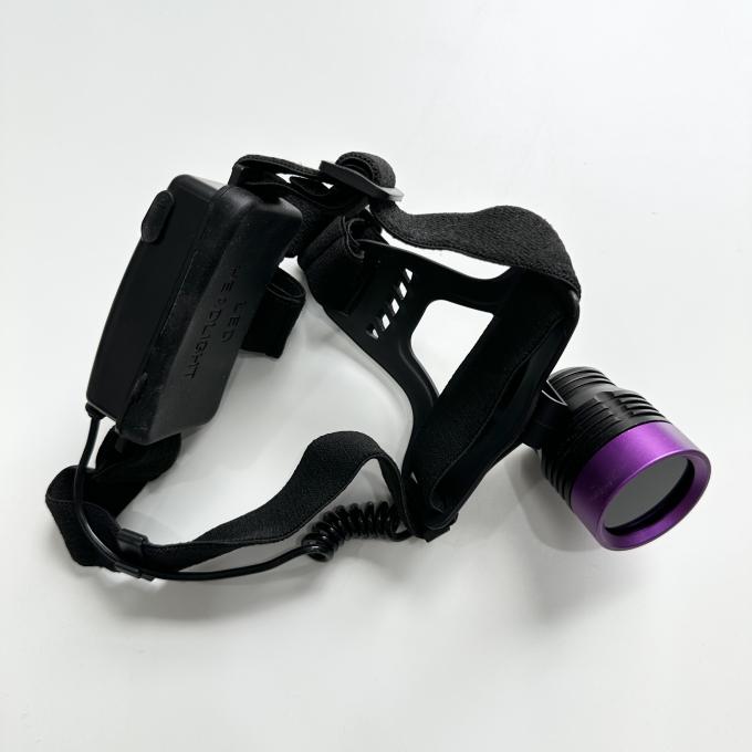 Floresan Manyetik Parçacık UV Kafa Lambası DG-3101S, 365-370nm Tepe Dalga Boyu ve 2 adet 18650 Lityum Pil İle 2