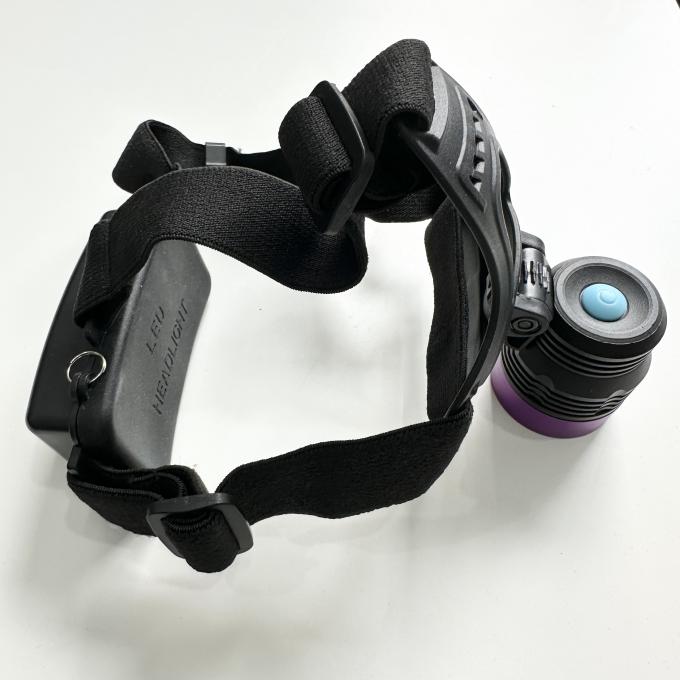 Floresan Manyetik Parçacık UV Kafa Lambası DG-3101S, 365-370nm Tepe Dalga Boyu ve 2 adet 18650 Lityum Pil İle 3