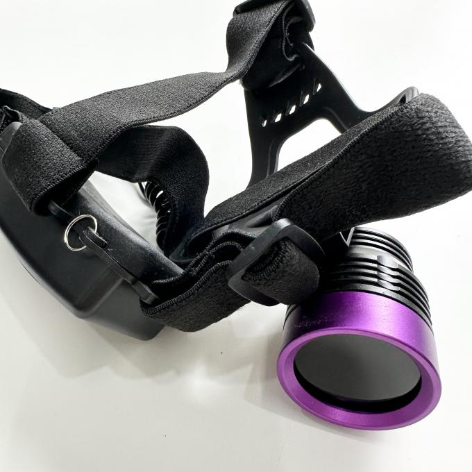 Floresan Manyetik Parçacık UV Kafa Lambası DG-3101S, 365-370nm Tepe Dalga Boyu ve 2 adet 18650 Lityum Pil İle 5