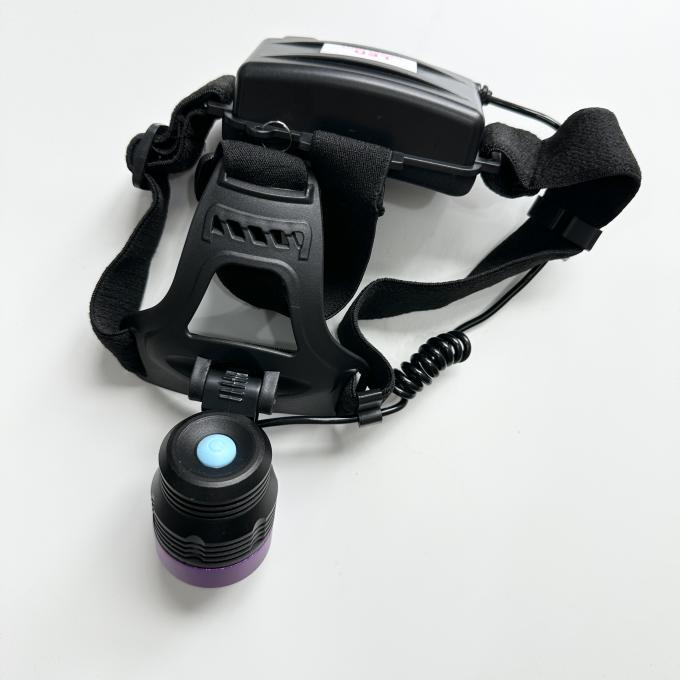 Floresan Manyetik Parçacık UV Kafa Lambası DG-3101S, 365-370nm Tepe Dalga Boyu ve 2 adet 18650 Lityum Pil İle 7