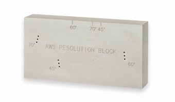 AWS RC Ultrasonik Referans Blokları açılı ışın dönüştürücü çözünürlük özelliğini kontrol etmek için