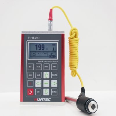 RHL50 LCD Ekran taşınabilir Leeb Sertlik Denetleyicisi Yüksek Doğruluk ±6HLD Doğruluk ve Rmin 50mm Min. Yarıçap