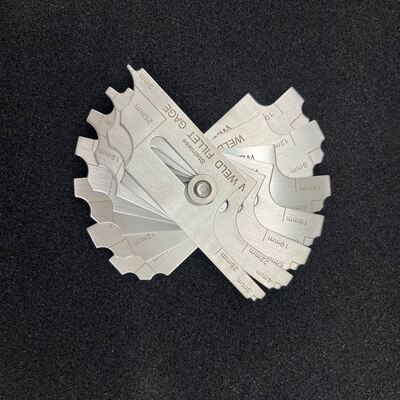 MG-11 Tipi Fillet kaynak Boyutu Ölçü Metrik & Inch Çift Ölçeği