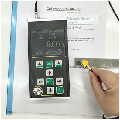 TG-5710 Taşınabilir A-Scan B-Scan Ultrasonik Kalınlık Ölçü 100.000 Veri Depolama Metal Plastik Cam Kalınlığı Test Aracı
