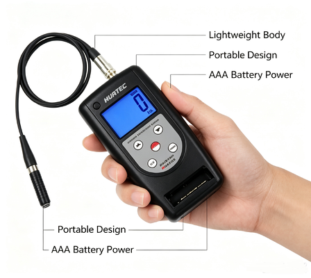 TG-2200CN High Accuracy Eddy Current Thickness Meter Single Continuous Mode for Anodizing Paint Enamel Coating Test